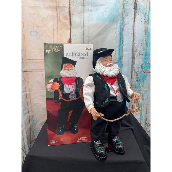 Dancing Animated Cowboy Santa by Holiday Time - Picture 9 of 12